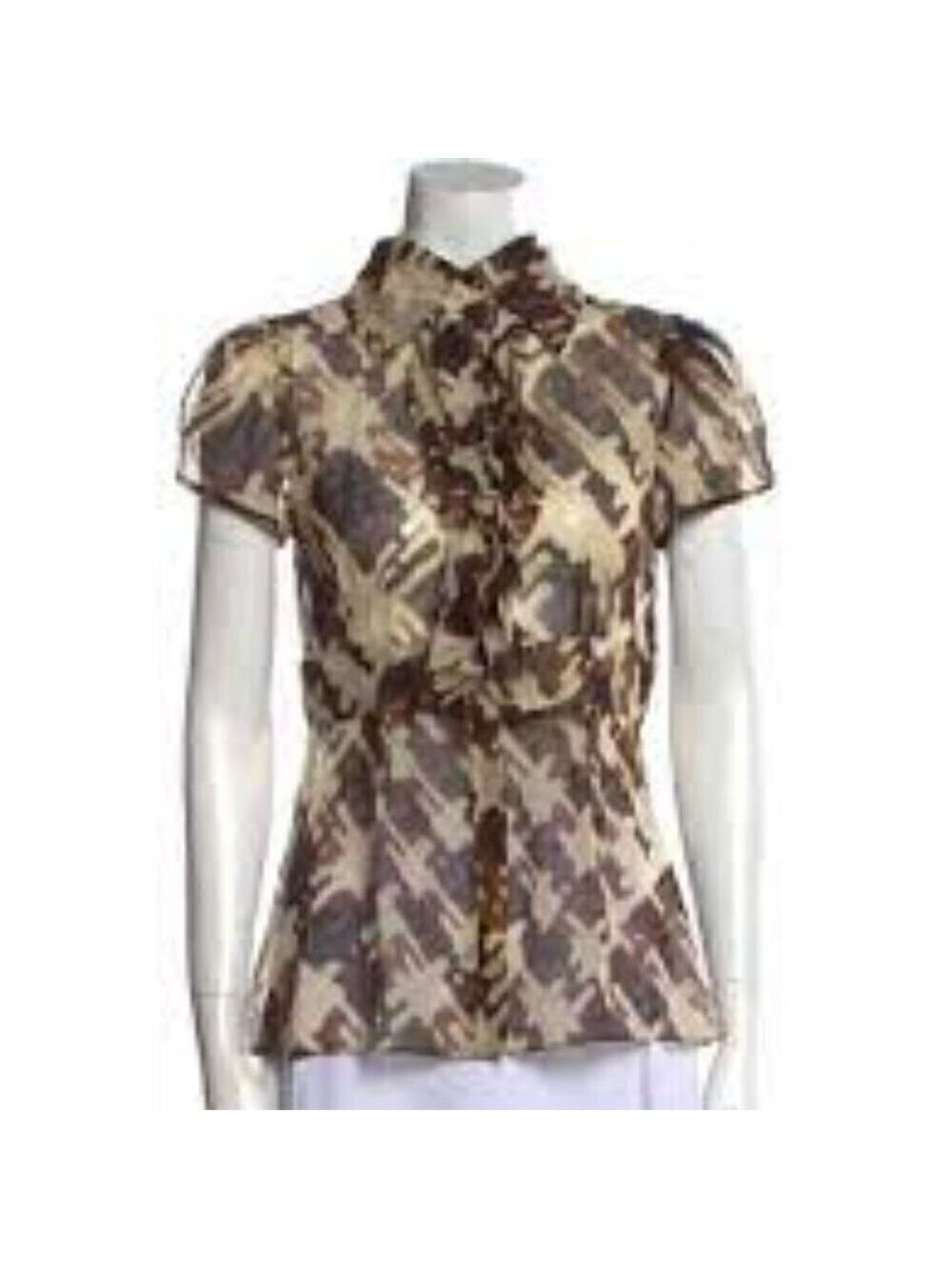 diane von Furstenberg DVF Silk Printed Blouse